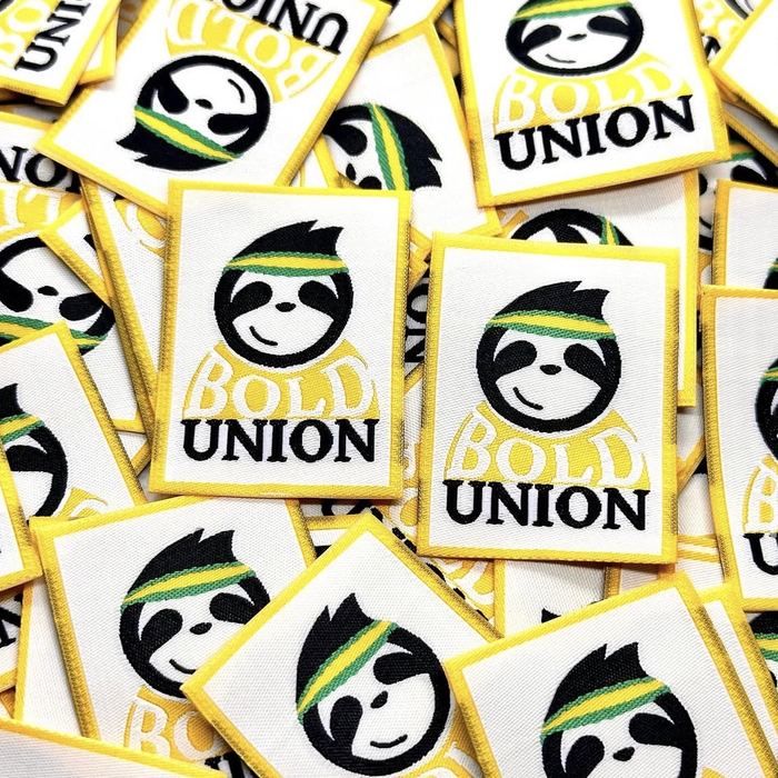 Woven patch · bordered, four colours